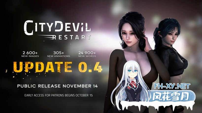 [SLG/PC/安卓]恶魔城市：重启   #City Devil: Restart v0.4 AI汉化版[10G]
